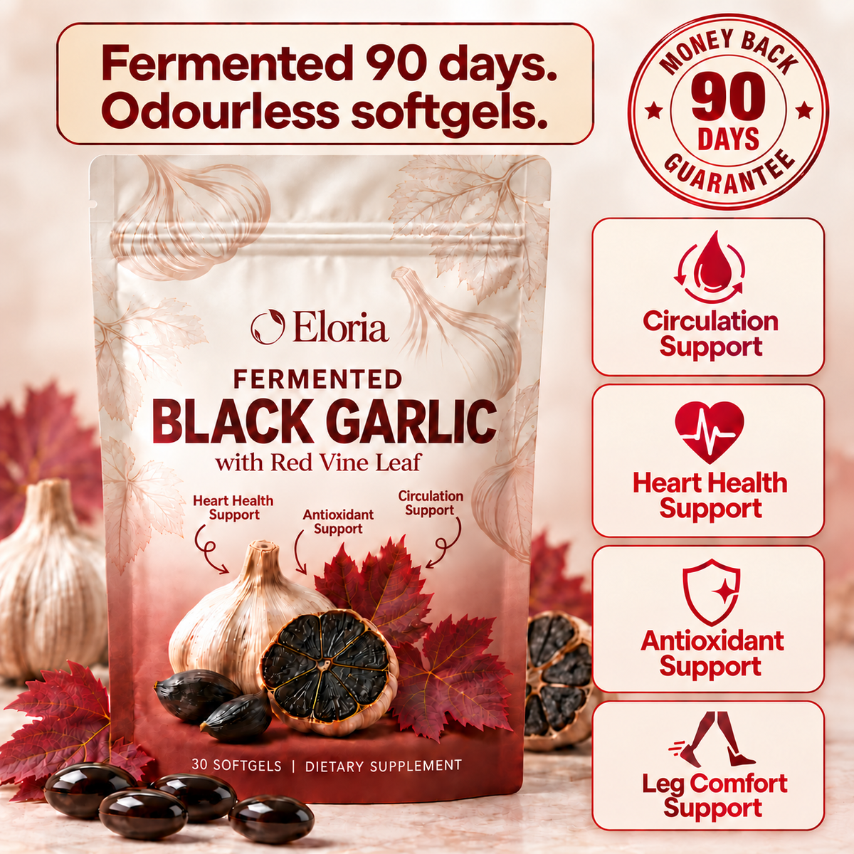 Black Garlic 7200mg w/ Red Vine Leaf